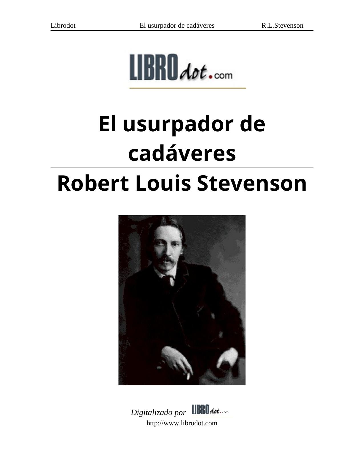 EL USURPADOR DE CADÁVERES