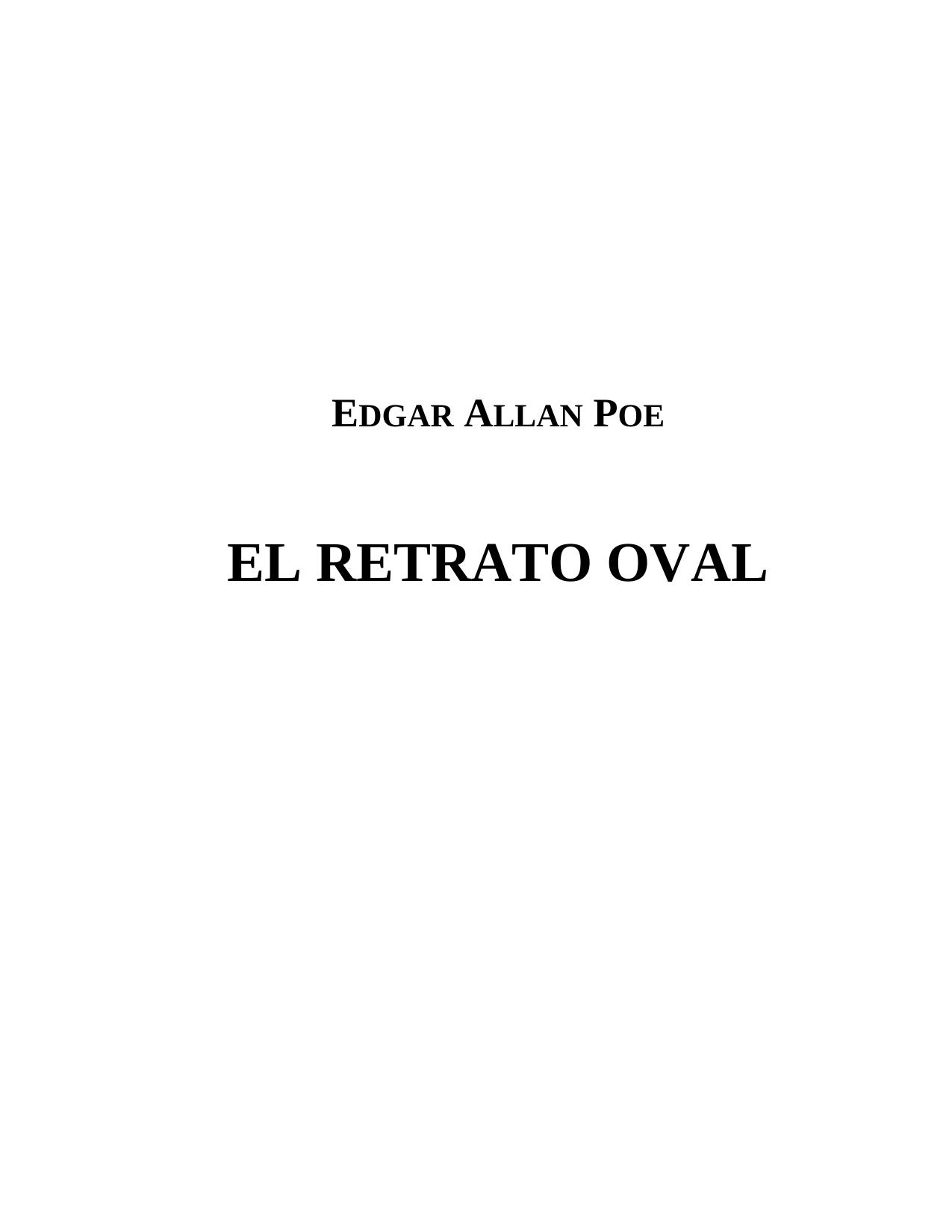 EL RETRATO OVAL