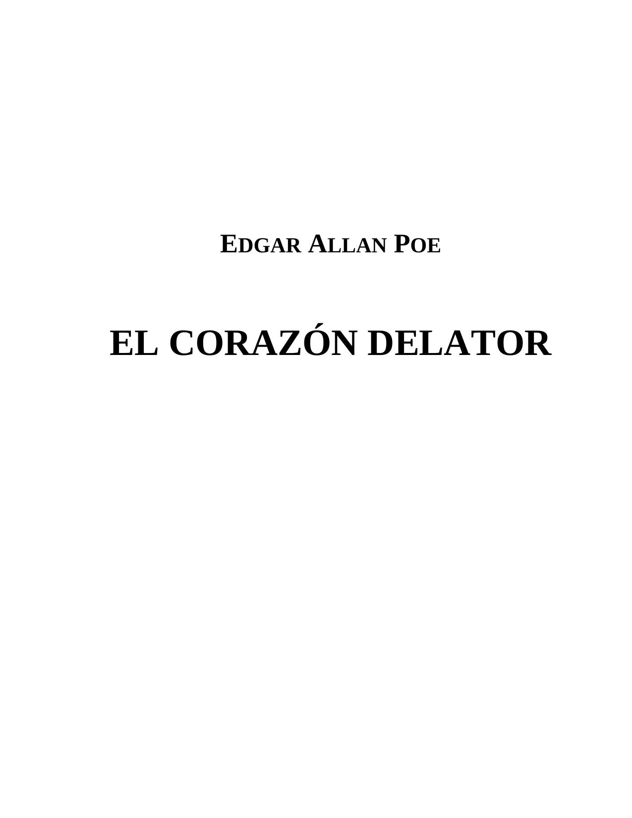 EL CORAZÓN DELATOR