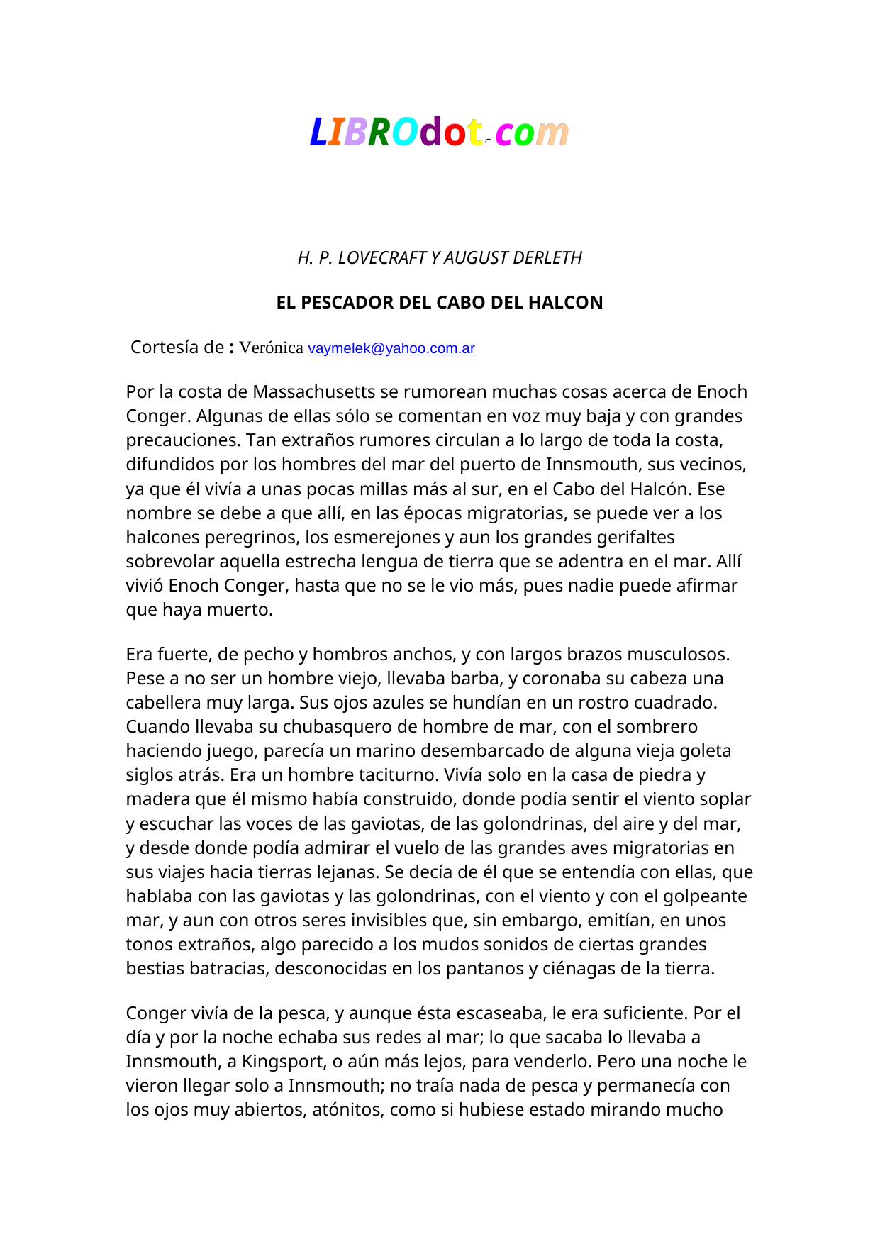 EL PESCADOR DEL CABO DEL HALCON