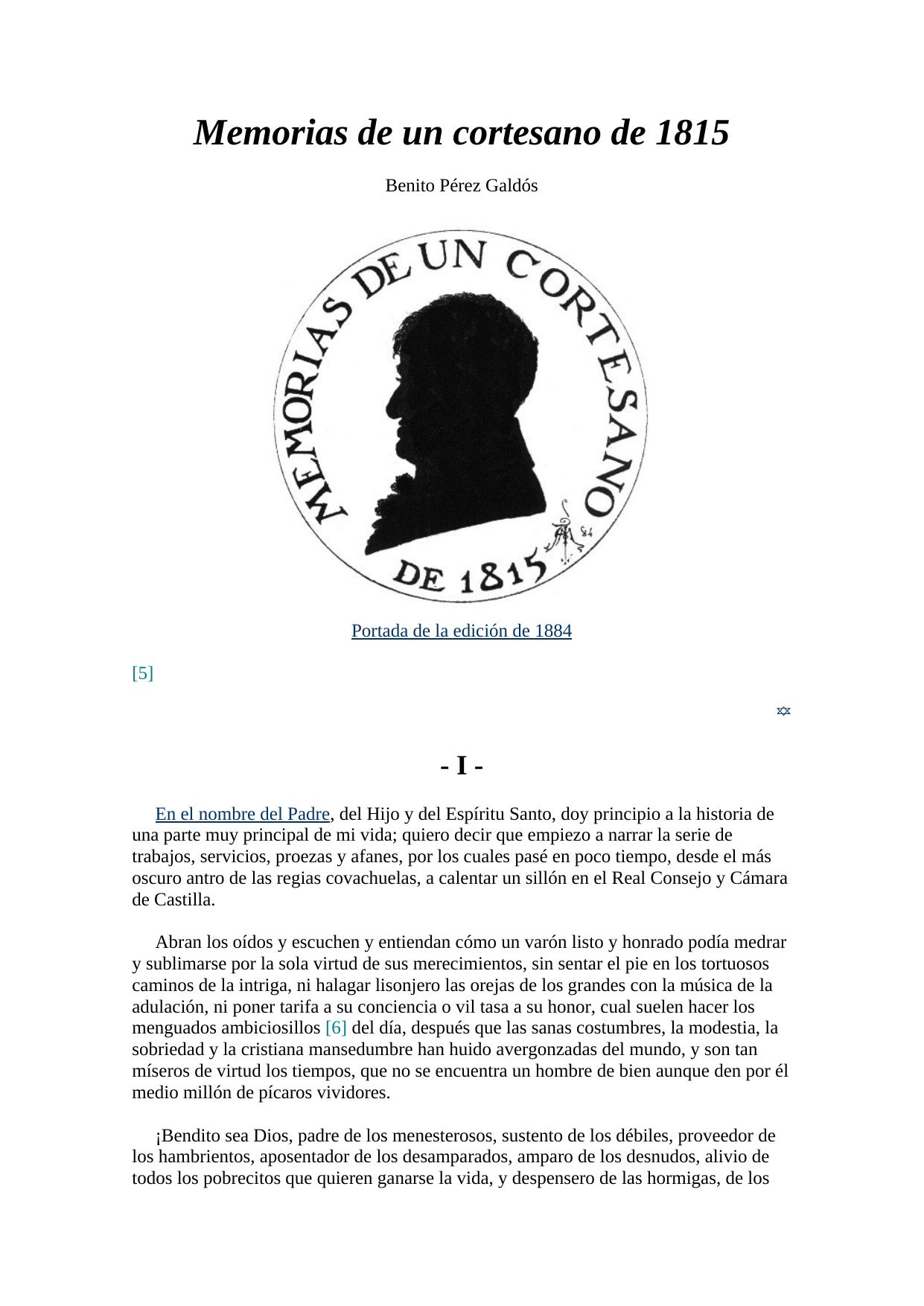 Memorias de un cortesano de 1815