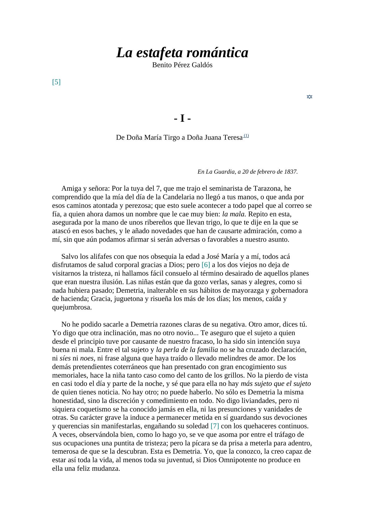 La estafeta romántica