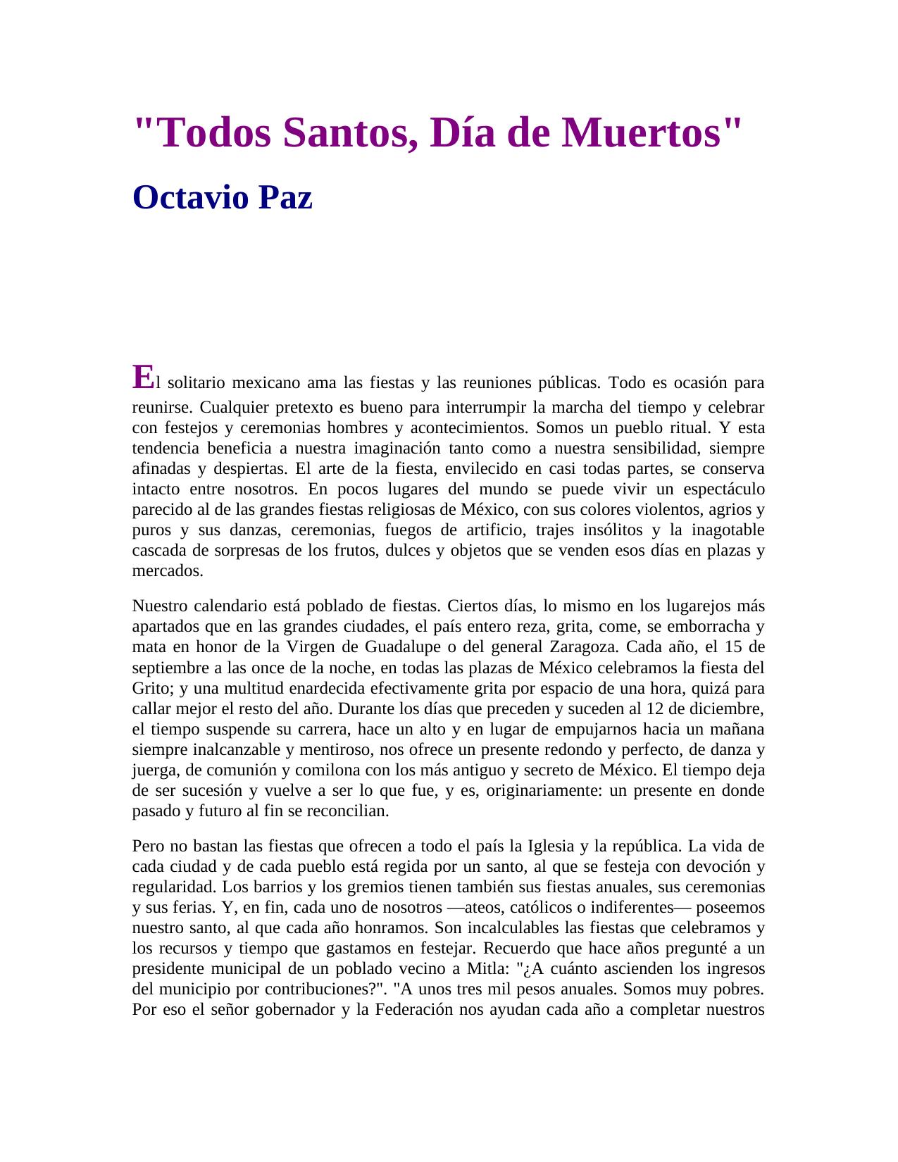 Todos Santos, Día de Muertos
