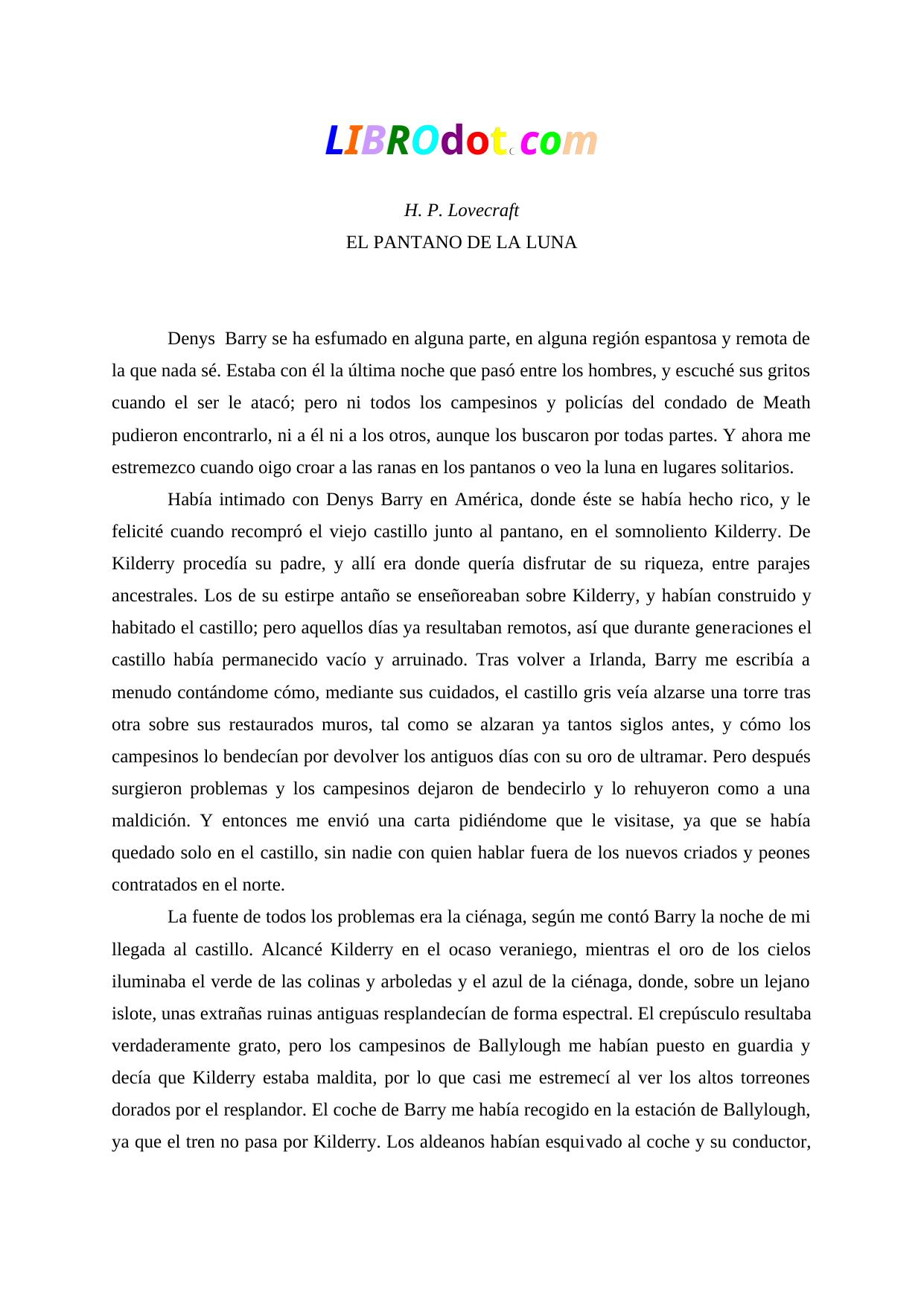 EL PANTANO DE LA LUNA