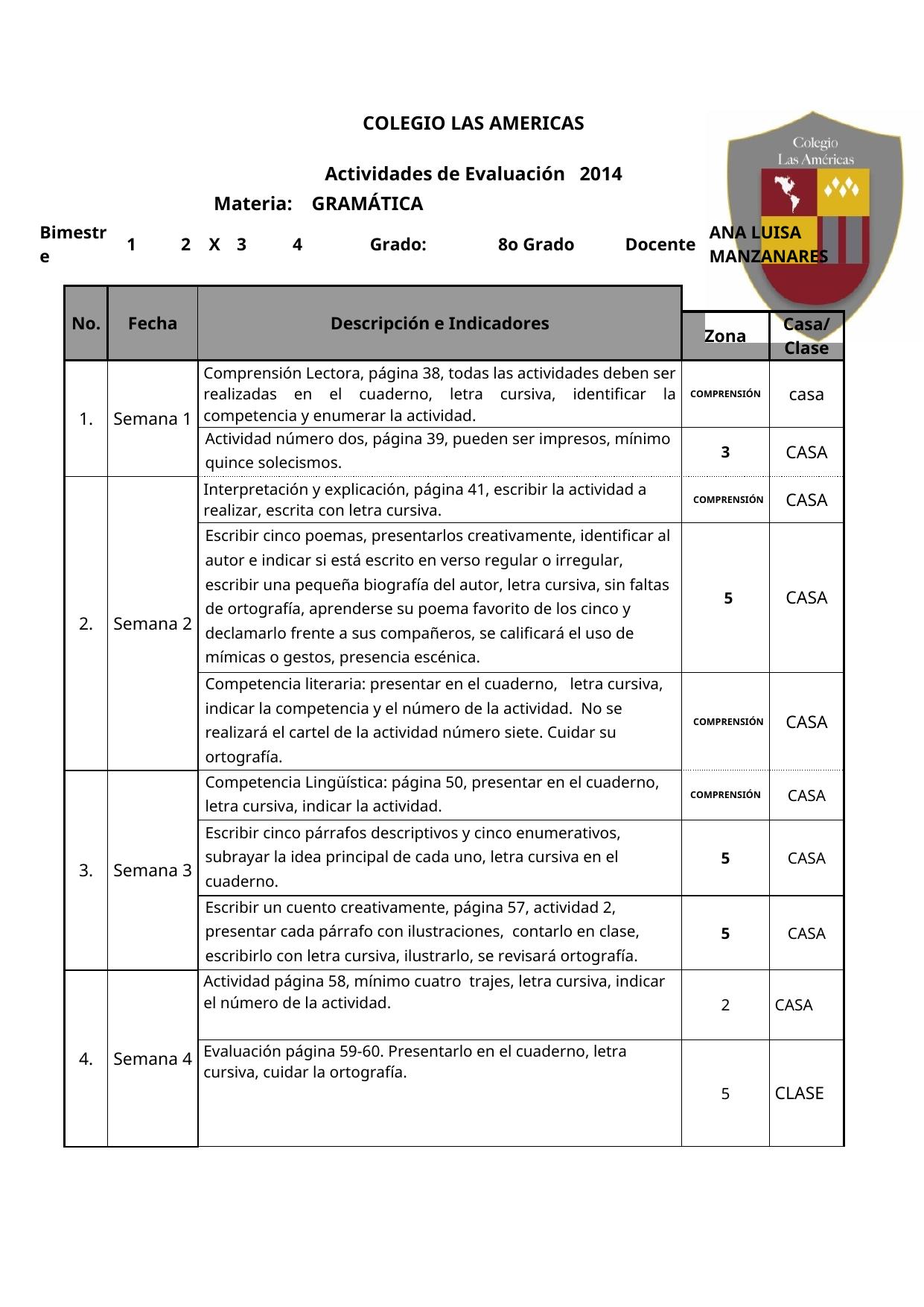 A C T I V I D A D E S D E E V A L U A C I Ó N 2011