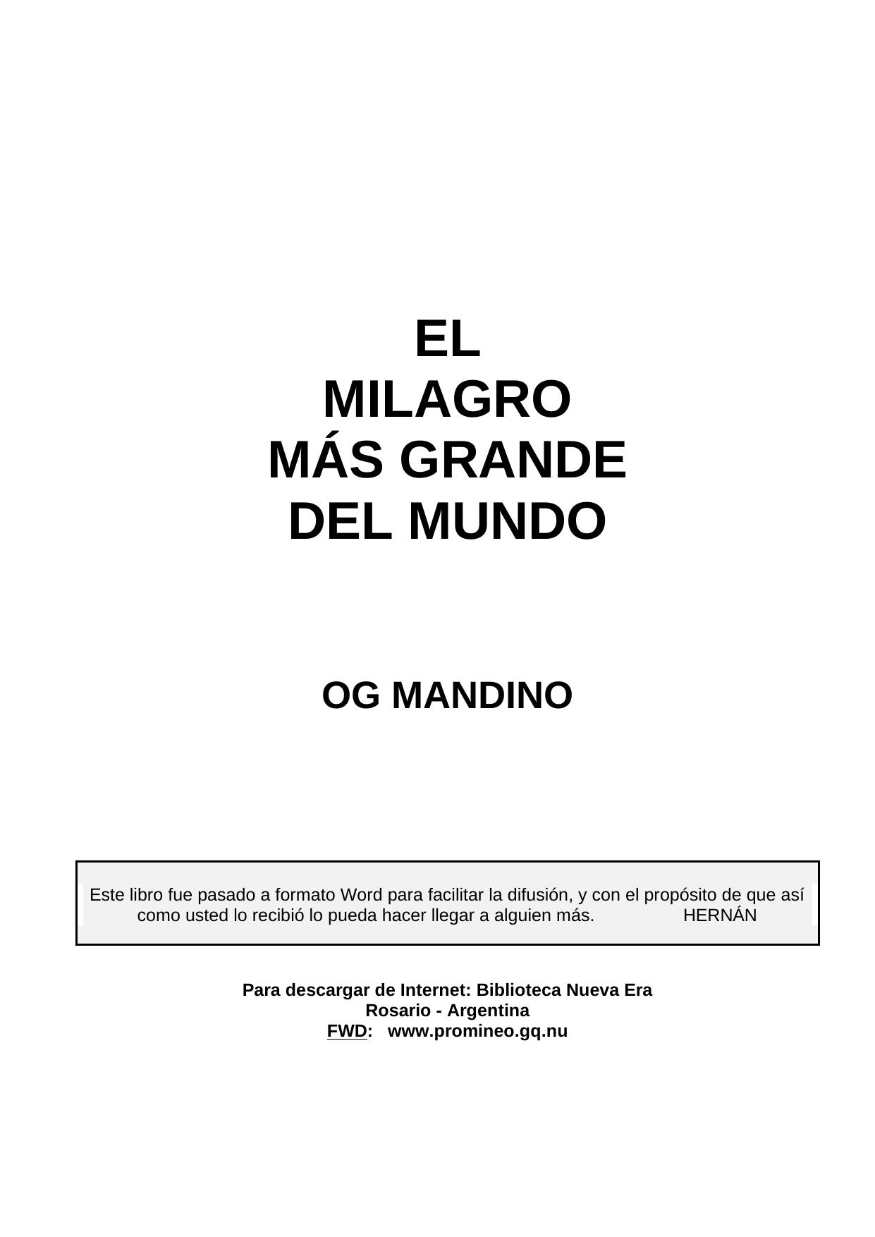 EL MILAGRO