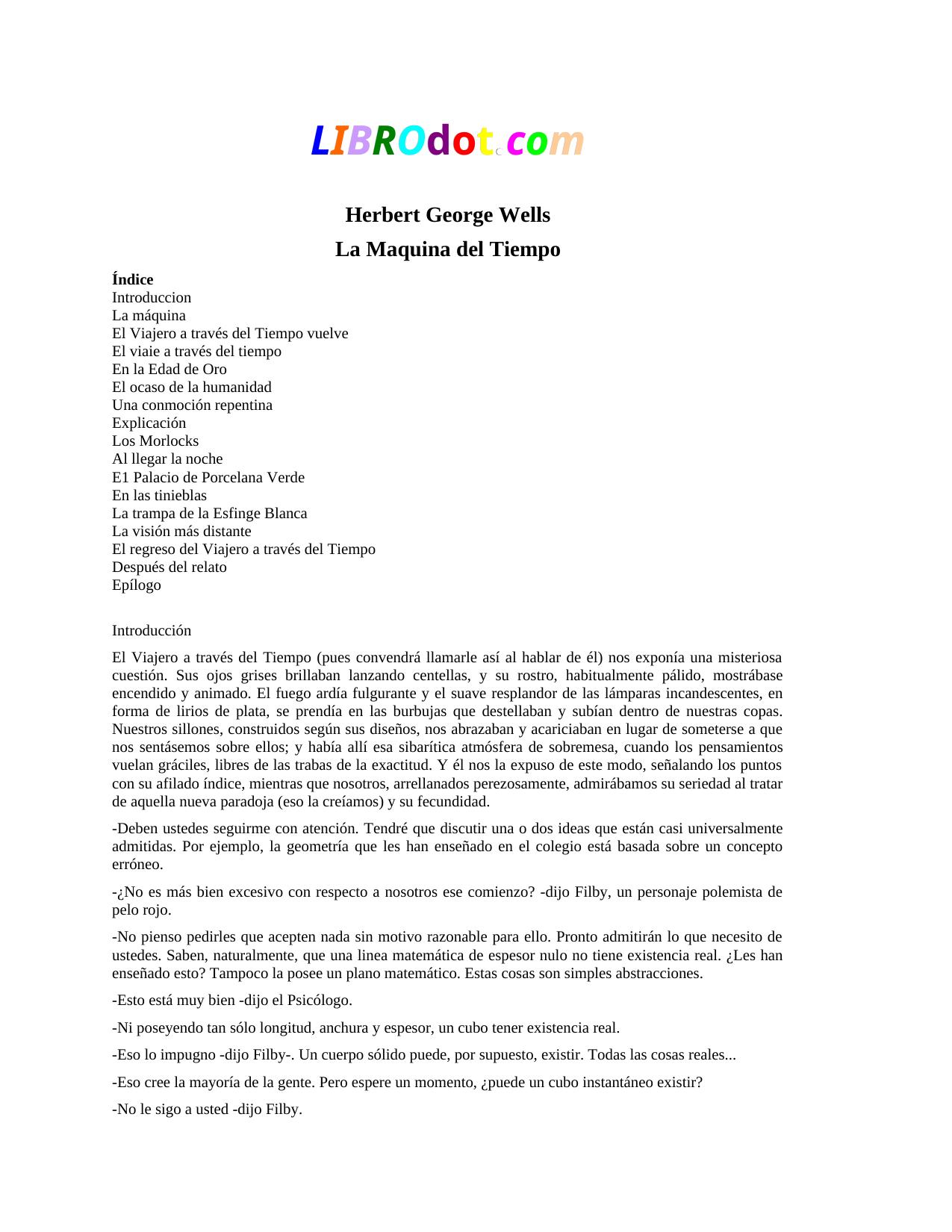 La Maquina del Tiempo