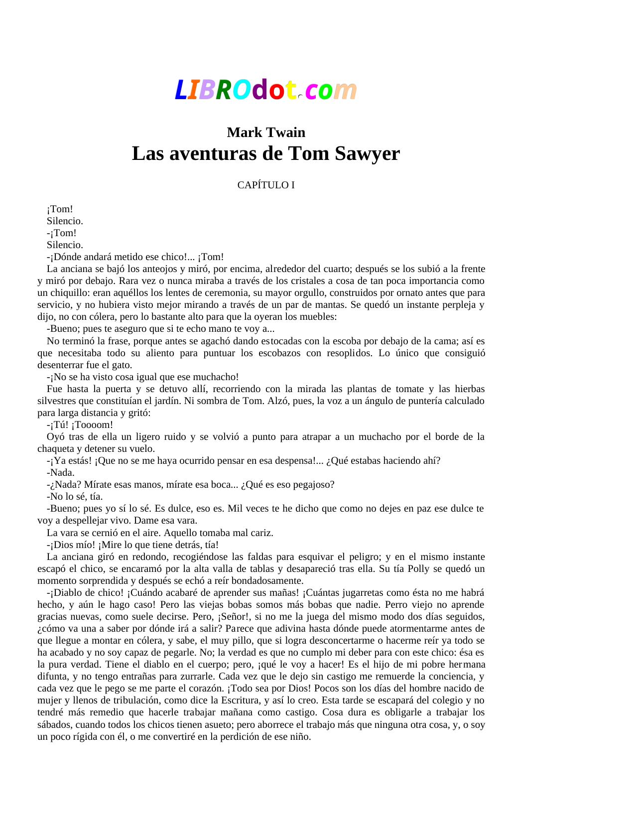 Las aventuras de Tom Sawyer