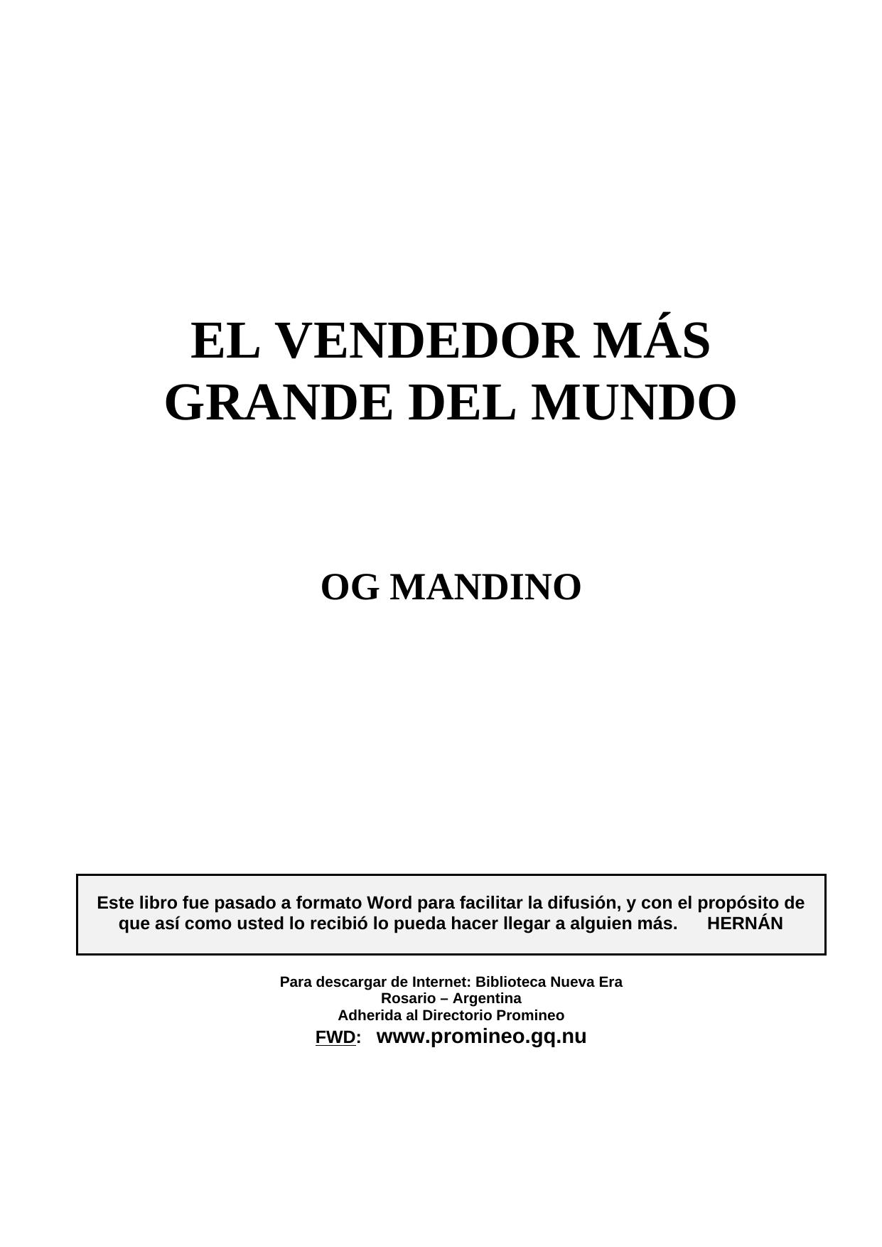 El Vendedor Más Grande del Mundo